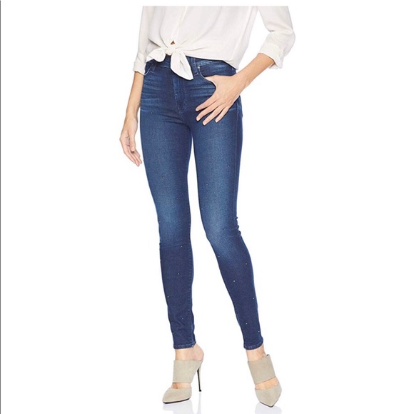 Hudson Jeans Denim - Hudson Barbara High Waist Super Skinny W/ Studs